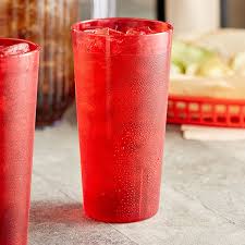 20 OZ RED STACKABLE PEBBLED TUMBLERS -12PK