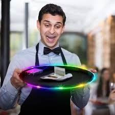 MULTICOLORED LED SERVING TRAY