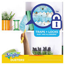 SWIFFER REFILL DUSTERS, DUST LOCK FIBER, LIGHT BLUE,