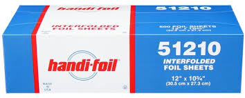 FOIL POP-UP SHEETS / 12" X 10. 75" (500/BOX) (6/CS)