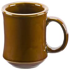 COFFEE MUG / 7 OZ. BROWN PRINC ESS BELL SHAPED CHINA (36/CASE