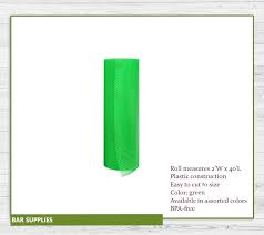 PLASTIC MESH BAR MAT / SHELF LINER / GREEN / 1 FOOT LENGTH