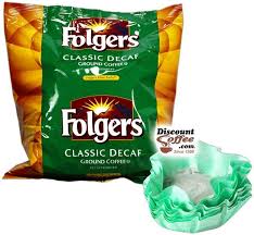 FOLGERS 4 CUP DECAF COFFEE FILTER PACKS, DECAFFEINATED,