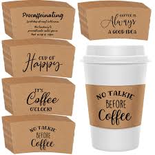 PAPER HOT CUP SLEEVE / COFFEE PRINT (10/100/1,000)