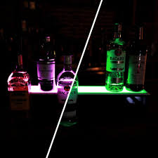 LIQUOR SHELF / 1 TIER / BLACK / MULTI COLOR LED'S / 36"