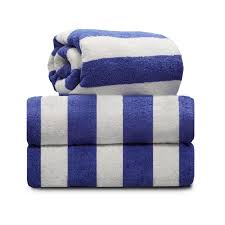 CABANA POOL TOWEL / BLUE STRIPE / 30 X 60 / 9.00 LBS