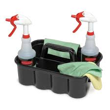 RUBBERMAID DELUXE JANITORIAL CLEANING CADDY / BLACK (EACH)