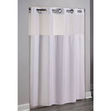 SHOWER CURTAIN / DOUBLE H / WHITE / 71 X 74 / HOOKLESS