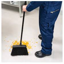 DUO-SWEEP 7 1/2" LOBBY BROOM WITH BLACK UNFLAGGED BRISTLES