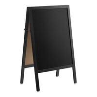 A-FRAME MARKER BOARD / SIDEWAL K SIGN / BLACK WOOD / 25 X 42