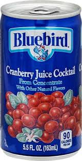 CRANBERRY JUICE / BLUEBIRD / 5.5 OZ SMALL CANS (48/CS)