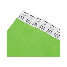 NEON GREEN NUMBERED WRISTBANDS - BOX OF 500