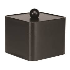 3 QUART LEATHER SQUARE GLAMOUR COLLECTION ICE BUCKET WITH LID