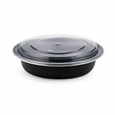 24 OZ. BLACK 7 1/4" ROUND MICROWAVABLE HEAVY WEIGHT