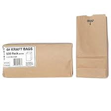 4# PAPER BAG / KRAFT / 500 PER CASE (CASE)