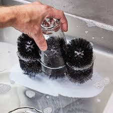 3 BRUSH GLASS WASHER - THICK BASE