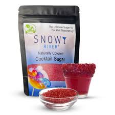 RIMMING SUGAR - RED - 1 LB POUCH.