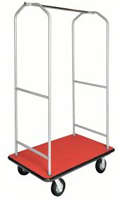CSL 2005BK-60 SILVER FINISH ECONOMY BELLMAN'S CART WITH