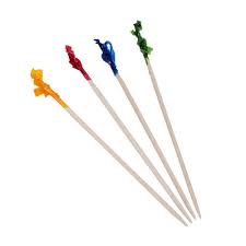 FRILL PICK / 4" / ASSORTED COLORS / 1,000 PER PACK [EACH]