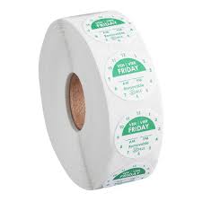 FRIDAY / 1" REMOVABLE DAY OF THE WEEK LABEL (1,000/ROLL)