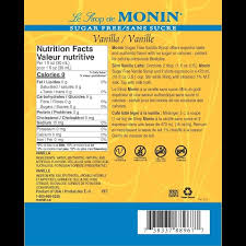 VANILLA SUGAR FREE / MONIN / 1 LITER / (4/CS)