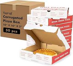 10" PIZZA BOX / WHITE / CORRUGATED / 50/BUNDLE (EACH)