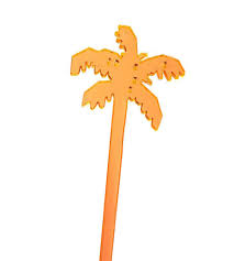 BARCONIC DRINK SWIZZLE STICK - PALM TREE ASSORTED COLORS 100