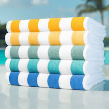CABANA POOL TOWEL / BLUE STRIPE / 30 X 60 / 9.00 LBS