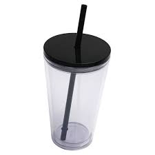 PARTY YARD / 24 OZ / WITH BLAC K LID & STRAW / CLEAR (EACH)