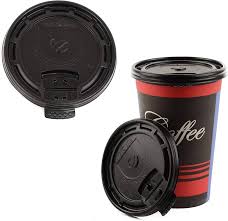 HOT CUP LID / BLACK / FITS 10- 20 OZ / 1,000 CS (CASE)