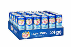 CANADA DRY CLUB SODA / 12 OZ CANS / 24 PACK (CASE)