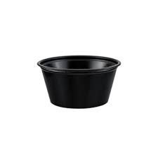 DART 4 OZ BLACK PORTION CUP (1 0/250/2,500)