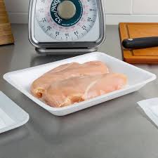 SUPERMARKET TRAY, FOAM, WHITE, 9-1/4 X 7-1/4 X 4/5, 125/ BAG