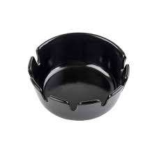 ASHTRAY / STANDARD / BLACK /  4.25" / 12 PACK