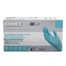 MEDIUM NITRILE GLOVE / BLUE / EXAM GRADE / POWDER