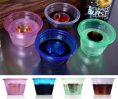 BOMBSHOTZ CUP - NEON BLUE - SL EEVE 50 (500/CS)