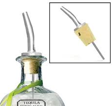 SPILL-STOP™ TAPERED LIQUOR POURER WITH CORK STOPPER (EACH