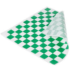 12" X 12" GREEN CHECK DELI SAN DWICH WRAP (5,000/CS)