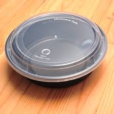 24 OZ. BLACK 7" ROUND MICROWAVABLE HEAVY WEIGHT