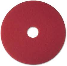 RED BUFFING FLOOR PADS / 17" DIAMETER (5/CS)