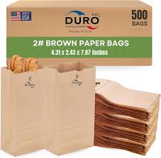 DURO 2 LB. BROWN PAPER BAG - 500/BUNDLE