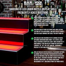 LIQUOR SHELF / 3 TIER / BLACK / MULTI COLOR LED'S / 30"