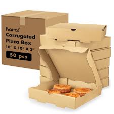 10 X 10 CORRUGATED KRAFT PIZZA BOX (50/CS