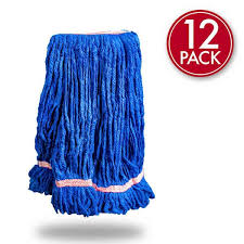 MOP HEAD / LOOPED END / BLUE / LARGE / 32 OZ / 12 PER CASE