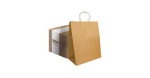 PAPER BAG / WITH HANDLES / 12 X 9 X 15.75 / 200 PER CASE
