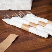 WHITE SELF-ADHERING PAPER NAPKIN BAND - (2,000/BOX)