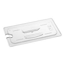 1/3 SIZE CLEAR POLYCARB FOOD PAN LID WITH HANDLE [EACH]