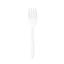 PLASTIC FORK / WHITE /  MEDIUM WEIGHT / 1,000 PER CASE