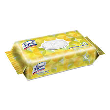 LYSOL WIPES / DISINFECTING WIP ES / 6.75 X 8.5 / LEMON AND LI