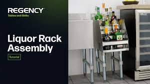 36" FIVE TIER STAINLESS  STEEL LIQUOR DISPLAY RACK (EA)